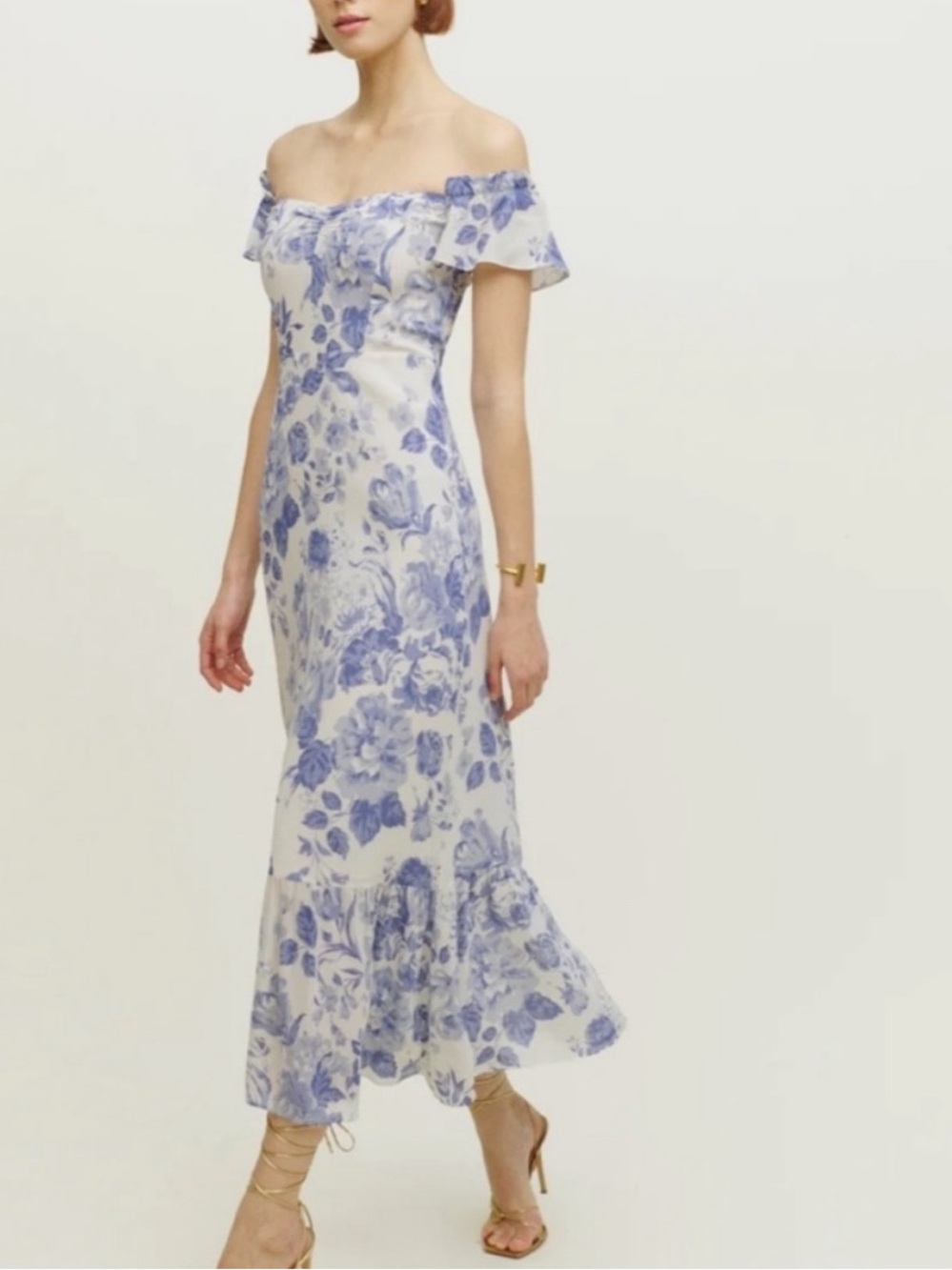 Reformation Lucerne Butterfly Floral Midi Dress Size 2